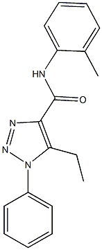5-ethyl-N-(2-methylphenyl)-1-phenyl-1H-1,2,3-triazole-4-carboxamide 结构式