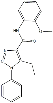 5-ethyl-N-(2-methoxyphenyl)-1-phenyl-1H-1,2,3-triazole-4-carboxamide 结构式