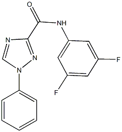 N-(3,5-difluorophenyl)-1-phenyl-1H-1,2,4-triazole-3-carboxamide 结构式