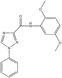 N-(2,5-dimethoxyphenyl)-1-phenyl-1H-1,2,4-triazole-3-carboxamide 结构式