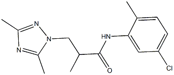 N-(5-chloro-2-methylphenyl)-3-(3,5-dimethyl-1H-1,2,4-triazol-1-yl)-2-methylpropanamide 结构式