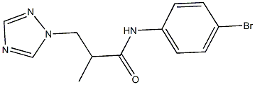 N-(4-bromophenyl)-2-methyl-3-(1H-1,2,4-triazol-1-yl)propanamide 结构式