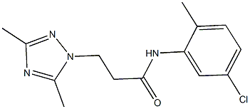 N-(5-chloro-2-methylphenyl)-3-(3,5-dimethyl-1H-1,2,4-triazol-1-yl)propanamide 结构式