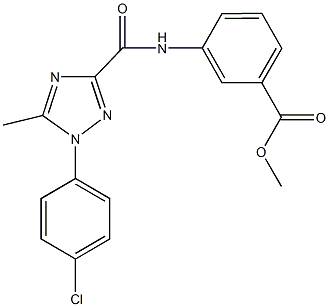 methyl 3-({[1-(4-chlorophenyl)-5-methyl-1H-1,2,4-triazol-3-yl]carbonyl}amino)benzoate 结构式