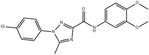 1-(4-chlorophenyl)-N-(3,4-dimethoxyphenyl)-5-methyl-1H-1,2,4-triazole-3-carboxamide 结构式