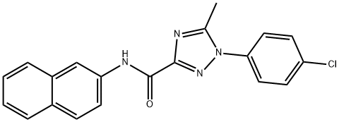 1-(4-chlorophenyl)-5-methyl-N-(2-naphthyl)-1H-1,2,4-triazole-3-carboxamide 结构式