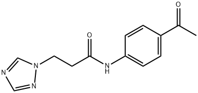 N-(4-acetylphenyl)-3-(1H-1,2,4-triazol-1-yl)propanamide 结构式