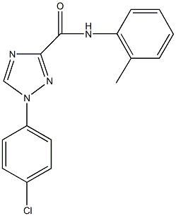 1-(4-chlorophenyl)-N-(2-methylphenyl)-1H-1,2,4-triazole-3-carboxamide 结构式