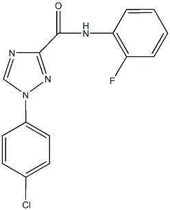 1-(4-chlorophenyl)-N-(2-fluorophenyl)-1H-1,2,4-triazole-3-carboxamide 结构式