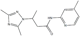 3-(3,5-dimethyl-1H-1,2,4-triazol-1-yl)-N-(4-methyl-2-pyridinyl)butanamide 结构式