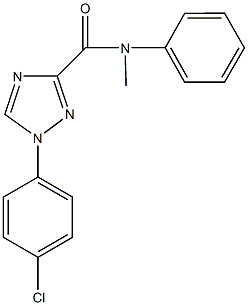 1-(4-chlorophenyl)-N-methyl-N-phenyl-1H-1,2,4-triazole-3-carboxamide 结构式