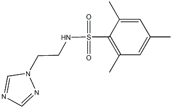 2,4,6-trimethyl-N-[2-(1H-1,2,4-triazol-1-yl)ethyl]benzenesulfonamide 结构式