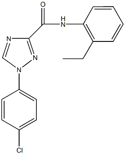 1-(4-chlorophenyl)-N-(2-ethylphenyl)-1H-1,2,4-triazole-3-carboxamide 结构式