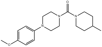 methyl 4-{4-[(4-methyl-1-piperidinyl)carbonyl]-1-piperazinyl}phenyl ether 结构式
