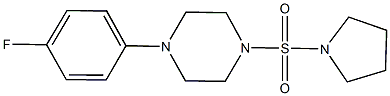 1-(4-fluorophenyl)-4-(1-pyrrolidinylsulfonyl)piperazine 结构式