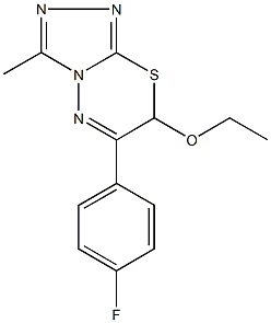 7-ethoxy-6-(4-fluorophenyl)-3-methyl-7H-[1,2,4]triazolo[3,4-b][1,3,4]thiadiazine 结构式