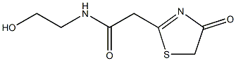 N-(2-hydroxyethyl)-2-(4-oxo-4,5-dihydro-1,3-thiazol-2-yl)acetamide 结构式