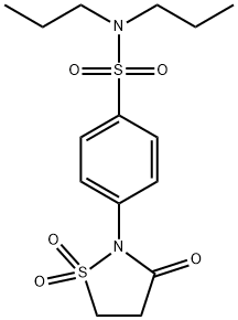 4-(1,1-dioxido-3-oxo-2-isothiazolidinyl)-N,N-dipropylbenzenesulfonamide 结构式