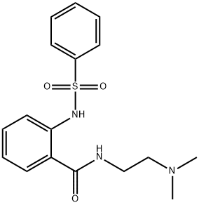 N-[2-(dimethylamino)ethyl]-2-[(phenylsulfonyl)amino]benzamide 结构式