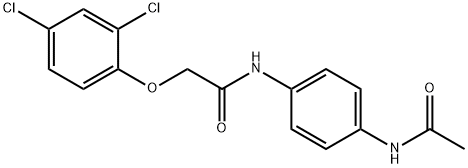 N-[4-(acetylamino)phenyl]-2-(2,4-dichlorophenoxy)acetamide 结构式