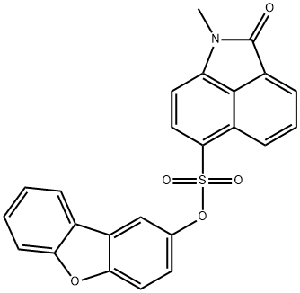 dibenzo[b,d]furan-2-yl 1-methyl-2-oxo-1,2-dihydrobenzo[cd]indole-6-sulfonate 结构式