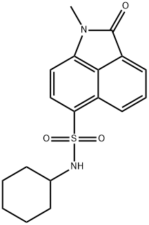 N-cyclohexyl-1-methyl-2-oxo-1,2-dihydrobenzo[cd]indole-6-sulfonamide 结构式