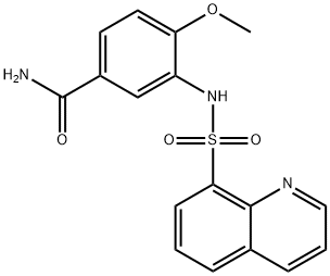 4-methoxy-3-[(8-quinolinylsulfonyl)amino]benzamide 结构式