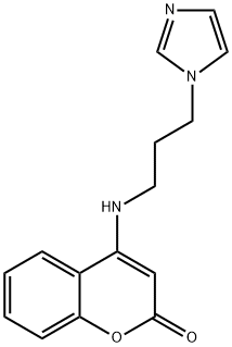 4-{[3-(1H-imidazol-1-yl)propyl]amino}-2H-chromen-2-one 结构式