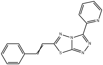 6-(2-phenylvinyl)-3-(2-pyridinyl)[1,2,4]triazolo[3,4-b][1,3,4]thiadiazole 结构式