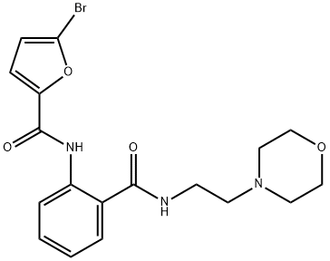 5-bromo-N-[2-({[2-(4-morpholinyl)ethyl]amino}carbonyl)phenyl]-2-furamide 结构式