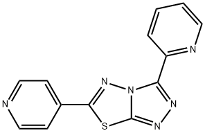 3-(2-pyridinyl)-6-(4-pyridinyl)[1,2,4]triazolo[3,4-b][1,3,4]thiadiazole 结构式