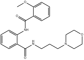 2-[(2-methoxybenzoyl)amino]-N-[3-(4-morpholinyl)propyl]benzamide 结构式