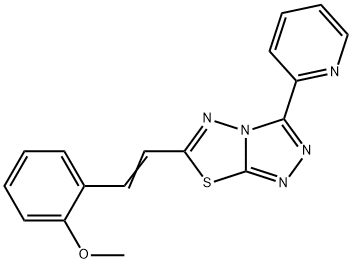 6-[2-(2-methoxyphenyl)vinyl]-3-(2-pyridinyl)[1,2,4]triazolo[3,4-b][1,3,4]thiadiazole 结构式