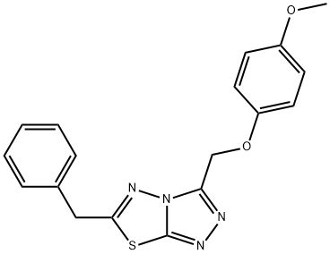 6-benzyl-3-[(4-methoxyphenoxy)methyl][1,2,4]triazolo[3,4-b][1,3,4]thiadiazole 结构式