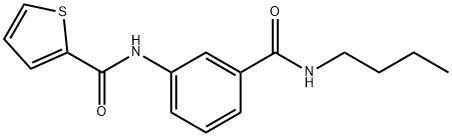 N-{3-[(butylamino)carbonyl]phenyl}-2-thiophenecarboxamide 结构式