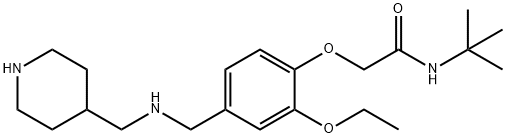 N-(tert-butyl)-2-(2-ethoxy-4-{[(4-piperidinylmethyl)amino]methyl}phenoxy)acetamide 结构式