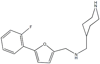 N-{[5-(2-fluorophenyl)-2-furyl]methyl}-N-(4-piperidinylmethyl)amine 结构式