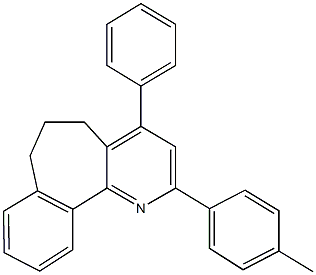 2-(4-methylphenyl)-4-phenyl-6,7-dihydro-5H-benzo[6,7]cyclohepta[1,2-b]pyridine 结构式