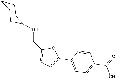 4-{5-[(cyclohexylamino)methyl]-2-furyl}benzoic acid 结构式