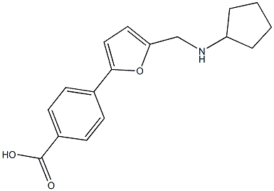 4-{5-[(cyclopentylamino)methyl]-2-furyl}benzoic acid 结构式