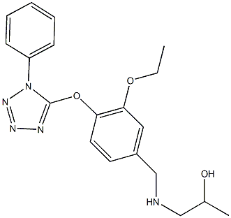 1-({3-ethoxy-4-[(1-phenyl-1H-tetraazol-5-yl)oxy]benzyl}amino)-2-propanol 结构式