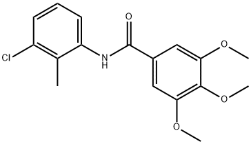 N-(3-chloro-2-methylphenyl)-3,4,5-trimethoxybenzamide 结构式