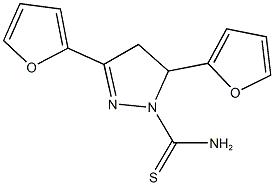 3,5-di(2-furyl)-4,5-dihydro-1H-pyrazole-1-carbothioamide 结构式