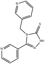 5-(3-pyridinyl)-4-(3-pyridinylmethyl)-4H-1,2,4-triazol-3-yl hydrosulfide 结构式