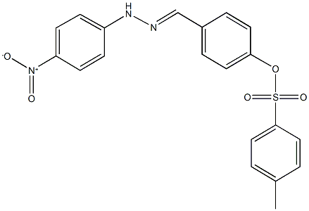 4-(2-{4-nitrophenyl}carbohydrazonoyl)phenyl 4-methylbenzenesulfonate 结构式