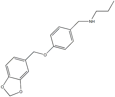 N-[4-(1,3-benzodioxol-5-ylmethoxy)benzyl]-N-propylamine 结构式