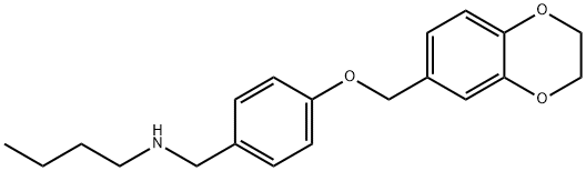 N-butyl-N-[4-(2,3-dihydro-1,4-benzodioxin-6-ylmethoxy)benzyl]amine 结构式