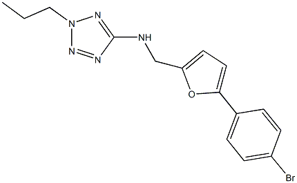 N-{[5-(4-bromophenyl)-2-furyl]methyl}-N-(2-propyl-2H-tetraazol-5-yl)amine 结构式