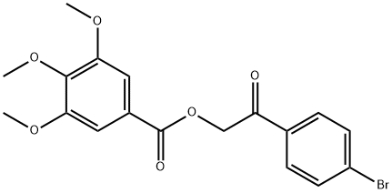 2-(4-bromophenyl)-2-oxoethyl 3,4,5-trimethoxybenzoate 结构式