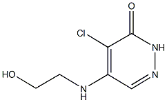 4-chloro-5-[(2-hydroxyethyl)amino]-3(2H)-pyridazinone 结构式